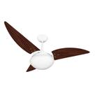 Ventilador de Teto Noronha com Luminária de Vidro Ventex Branco/Tabaco 110V