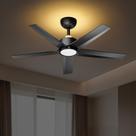 Ventilador de teto ocioc 44" Black 6 Speed Remote Light