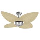 Ventilador de Teto Office Jet Aspen Venti-Delta Prata 4Pás Rattan Natural 110V+Controle