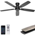 Ventilador de teto Ohniyou 132 cm de perfil baixo com controle remoto e por aplicativo Ventilador de teto Ohniyou 132 cm de perfil baixo com controle remoto e por aplicativo