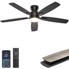 Ventilador de teto Ohniyou 52" com luz e controle remoto/APP Control preto