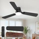 Ventilador de teto OSTIVE 42" Black LED Dimmable Remote
