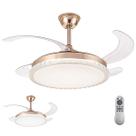 Ventilador de Teto Pa Retratil Grande Lampada Led 3 em 1 Controle Casa Quarto Sala Trabalho Ambiente Moderno Silencioso