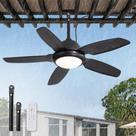Ventilador de Teto para Área Externa Fanbulous 42" à Prova d'Água com Luz Preta