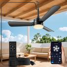 Ventilador de Teto PBLALA 36,5" com Luz LED e Controle Remoto