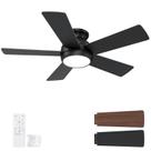 Ventilador de teto POCHFAN 42" Black LED Light Remote DC Motor DC Ventilador de teto POCHFAN 42" Black LED Light Remote DC Motor DC