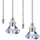 Ventilador de teto Pull Chain JOVITEC Crystal 1m Rainbow, pacote com 2 Ventilador de teto Pull Chain JOVITEC Crystal 1m Rainbow, pacote com 2