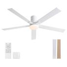 Ventilador de teto Rayqueen 60" LED de 5 pás regulável Ventilador de teto Rayqueen 60" LED de 5 pás regulável