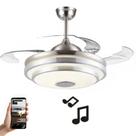 Ventilador de teto retrátil Bivolt com som e Bluetooth.