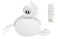 Ventilador de Teto Retrátil Bivolt LED 24W Dimerizável Inverter 3 Pás
