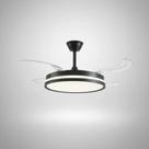 Ventilador de Teto Retrátil Compacto Preto LED 60W Bivolt com Controle Remoto