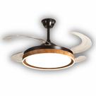 Ventilador de Teto Retrátil Ébano Preto Madeira 78W LED Multicolor Silencioso com Controle Remoto, Timer, Certificado pelo INMETRO