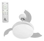 Ventilador de Teto Retrátil LED Dimerizável Venti Turbo 6 Velocidades Inverter Bivolt Controle Remoto 3 Pás