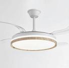 Ventilador de Teto Retrátil T&A-03 com LED 60W Multicor, Controle Remoto, Motor 30W Madeira Freijó