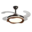 Ventilador de Teto Retrátil Woodline Preto Bivolt Led Multicolor Dimetrizável Disoma