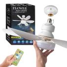 Ventilador De Teto Rosqueado com Lâmpada Led Encaixe Soquete E27 Estrutura 6 Pás Potência 40w Silencioso Bivolt Controle Remoto Fácil Instalação