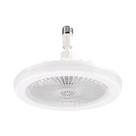 Ventilador De Teto Rotativo 3 Em 1 Com Controle Remoto Base De Lâmpada E27 Para Quarto Sala De Estar