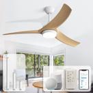 Ventilador de teto Sofucor 132cm Smart Light Alexa Remote