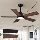 Ventilador de teto SPACORA 42cm com luz, controle remoto/APP 3CCT DC Motor
