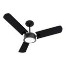 Ventilador De Teto Super Delta Led Preto 3 Pás Laqueadas Pretas Led 18W 6500K 130W 127V C3V 37-3133 Ventidelta