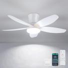 Ventilador de teto Surtime 36" com luz LED regulável de baixo perfil