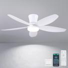 Ventilador de teto Surtime 42" LED Remote APP Control Branco