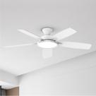 Ventilador de teto TALOYA 132cm com luzes, controle remoto branco