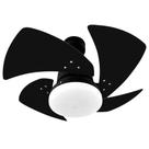Ventilador De Teto Tornado Led PRETO 4 Pás MDF PRETAS Led 24W 6500K 130W 127V C3V 61-4114 Ventidelta