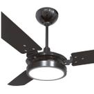 Ventilador de Teto Ventex Valen 127V Preto com LED para Sala Quarto e Escritorio