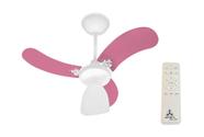 Ventilador de Teto Venti-Delta Baby Inverter Branco 3 Pás Rosa Bivolt