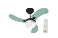 Ventilador de Teto Venti-Delta Inverter Preto Ultra Colors Verde Bivolt + Controle