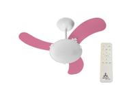 Ventilador de Teto Venti-Delta Inverter Space Branco 3 Pás Rosa Bivolt