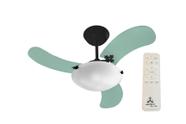 Ventilador de Teto Venti-Delta Inverter Space Preto 3 Pás Verde Bivolt