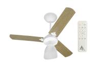 Ventilador de Teto Venti-Delta Light Inverter Branco 3 Pás Freijó Bivolt