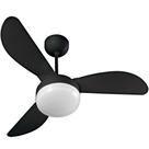 Ventilador de Teto Ventisol Fênix Inverter Black C/ Controle Remoto e Placa LED 20W Integrada Bivolt