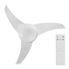 Ventilador De Teto Ventisol Vórtice 3 Pás Controle Remoto LED Silencioso Inverter Bivolt 30W Branco