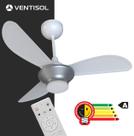 Ventilador de Teto Ventisol Wind Plus Mistral Inverter Silver Controle Remoto Led Integrada Bivolt