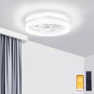 Ventilador de teto VOLISUN Low Profile com luzes de 50 cm com controle remoto branco Ventilador de teto VOLISUN Low Profile com luzes de 50 cm com controle remoto branco