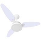 Ventilador De Teto Wind Light Transparente Plafon Led 18w Redondo Ponente