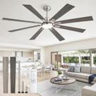 Ventilador de Teto ZMISHIBO 165 cm com Luz e Controle Remoto 6 Velocidades