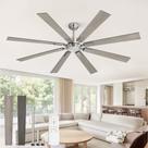Ventilador de Teto ZMISHIBO 183 cm 8 Hélices Motor DC Controle Remoto