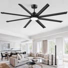 Ventilador de Teto ZMISHIBO 84" Industrial Motor DC 3CCT 6 Velocidades