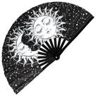 Ventilador dobrável GloFX Sun & Moon Design Rave Music Festival