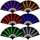 Ventilador dobrável Roowest Rave Light up com bateria LED, 6 unidades, preto