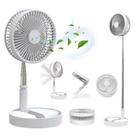 Ventilador Dobrável Silencioso Portátil USB Recarregável Branco Ventilador Dobrável Silencioso Portátil USB Recarregável Branco