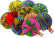 Ventilador dobrável Tess World desenha tecido africano aleatório Ventilador dobrável Tess World desenha tecido africano aleatório