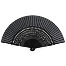 Ventilador dobrável Ventilador de mão chinês Silk Bone de 22 cm com alça de bambu Ventilador dobrável Ventilador de mão chinês Silk Bone de 22 cm com alça de bambu