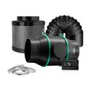 Ventilador e filtro em linha MARS HYDRO de 6 polegadas com controlador e dutos Ventilador e filtro em linha MARS HYDRO de 6 polegadas com controlador e dutos