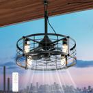 Ventilador Elétrico de Teto AHAWILL 20" para Área Externa com Luz