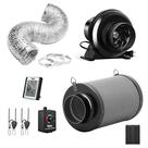 Ventilador em linha iPower de 4 polegadas 195 CFM com controlador de velocidade e filtro Ventilador em linha iPower de 4 polegadas 195 CFM com controlador de velocidade e filtro